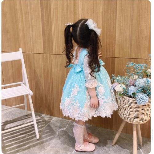 Children Lolita Dress Girls Dress Spanish Princess Dress Kids Dresses for Girls Toddler Girl Christmas Outfits Girls Eid Dress