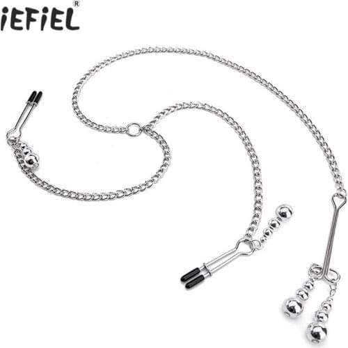 Women Nipple Vagina Clips Stainless Steel Three Head Stimulator Breast Vaginal Clamps G-Spot Massage Gear Sex Toys for Couples