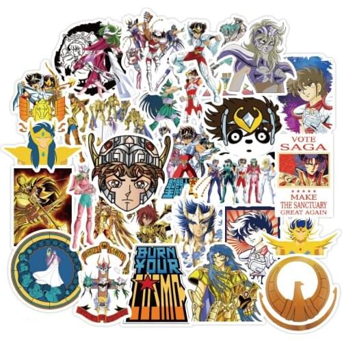 10/30/50pcs/pack Japanese anime Saint Seiya Stickers For Notebook Motorcycle Skateboard Computer Mobile Phone Cartoon Toy Etc