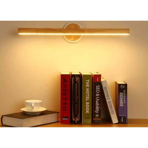 Nordic Minimalism Wall Lamp For Bedroom Modern Mirror Lights Wooden Wall Sconce Wood Bedside Wall Mount Reading Led Wall Light