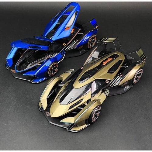 New Maisto 1:18 For Lamborghini V12 Vision GT Concept Diecast Model Car Toys Gifts Collection Display Green/Blue Metal