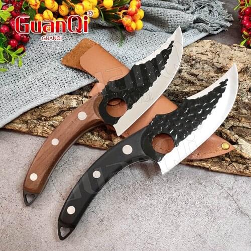 Handmade Boning Knife High Carbon Steel Meat Cleaver Stainless Steel Kitchen Butcher Fish Knife Outdoor Camping Hunting Knife