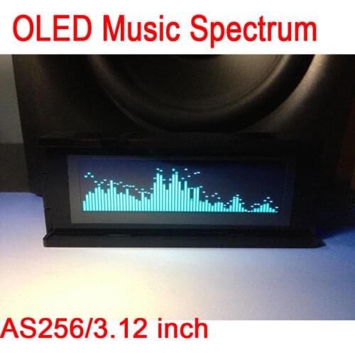 Professional AS256/3.12 inch OLED Music Spectrum Audio Level Display balance indicator FOR 12V MP3 VU METER Car amplifier
