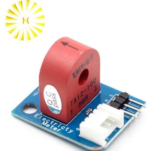 Electricity Meter(Analog) AC Current Sensor Current Transformer 5A 5V Power Supply Analog Current Meter Module Connector