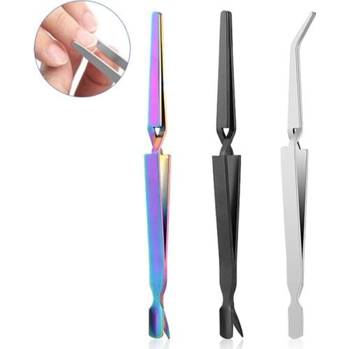 Nail C Curve Clamping Tool Magic Wand Acrylic Gel Nail Clipper Plastic Tweezers Multifunctional Tool