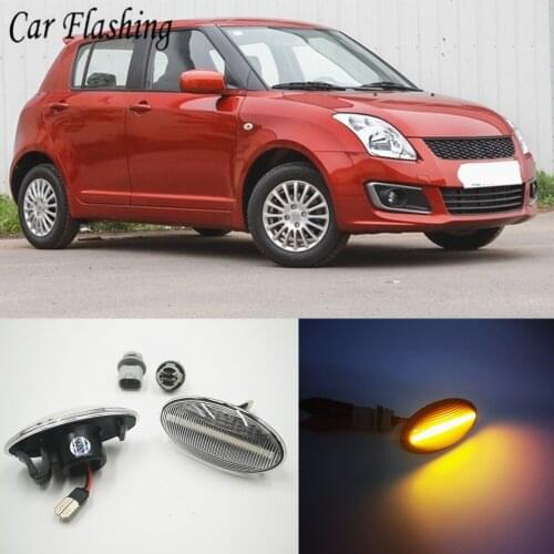 Car flashing 1Pair Dynamic LED Side Marker Light Indicator Repeater Turn Signal Lamp For Suzuki Swift Alto SX4 Jimmy Vitar