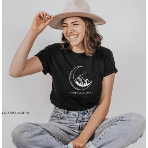 Theres No Plant B T-Shirt Graphic Save The Ocean Vintage Tee Fashion Clothing Mountain Slogan Tops Vegan Outfits Premium Fabric