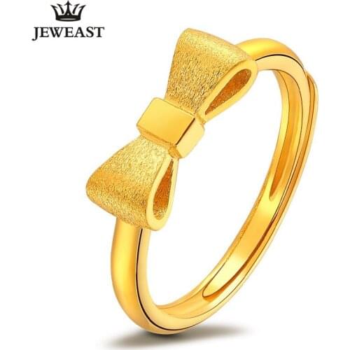 XXX 24K Pure Gold Ring Real AU 999 Solid Gold Rings Fashion Bow-knot Beautiful Upscale Classic Party Fine Jewelry Hot Sell New