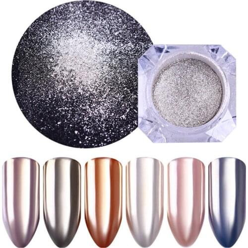 0.5g Mirror Silver Nail Powder Dust Glitter Shinning Chrome Pigment Manicure