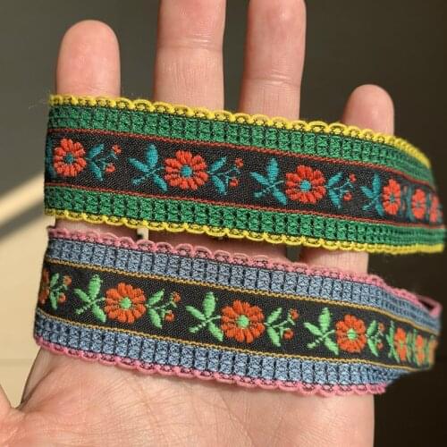 ZERZEEMOOY 1-1/4INCH 31mm 3yard/pack 2 Styles Ear Flowers Lace Handmade Jacquard Ribbon Lace MJZD19120615