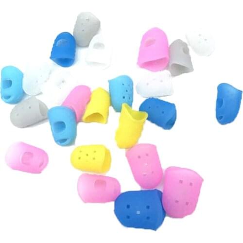 1PC/3pcs Silicone Thimble Tip Hollow Breathable Sewing Needle Accessories Anti-pain Silicone Finger Sleeve Knitting Tool