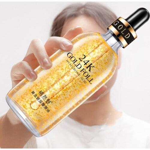 100ML 24K Gold Moisture Essence Hyaluronic Acid Skin Care Essence Liquid Anti-wrinkle Nicotinamide Serum