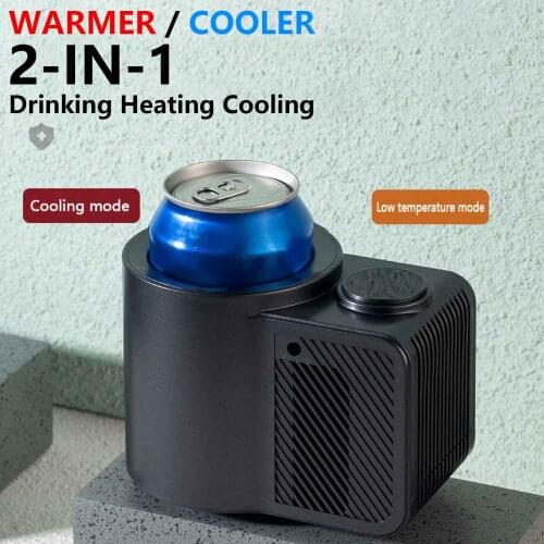 2-In-1 Car Cup Cooler Warmer, Auto Cooling and Heating Cup Holder, for Water Coffee Beverage Milk Warmer Heater Cooler