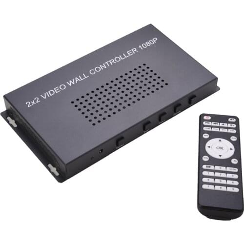 2x2 Video Wall Controller 1x4 HDMI-Compatible Video Wall Monitor Splicing Processor Support 1920x1080P 60Hz for TV Monitor