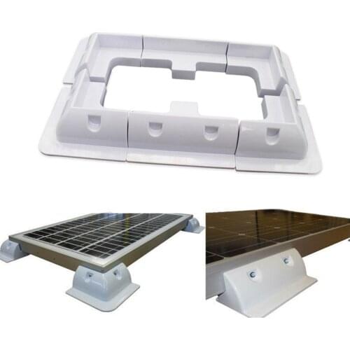 6pcs/set Solar Panel Stand White Corner Mounting Bracket For RV Marine Flat Roof Camping Van And Caravan Car Accessories