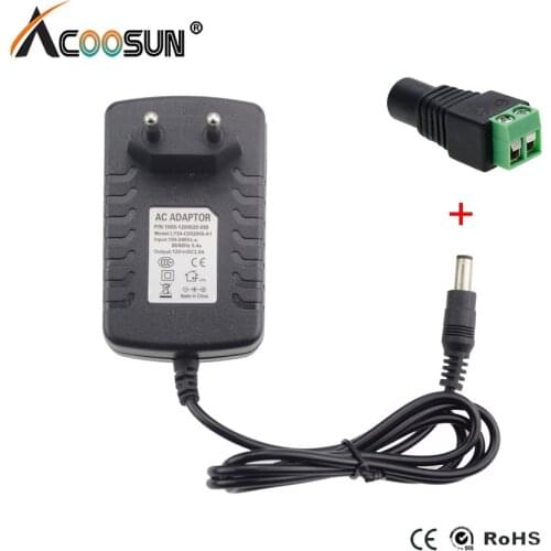 12V Adapter EU US Power Supply 12V Transformer Adapter AC 110V 220V DC 12V 2A 3A RGB LED Strip EU US Plug 2.5*5.5mm Jack