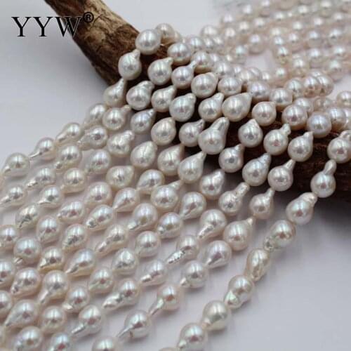 Cultured Baroque Freshwater Pearl Beads Teardrop Diy White 7-8mm 40cm/Strand for DIY Bracelet Necklace Jewelry Making Accessory