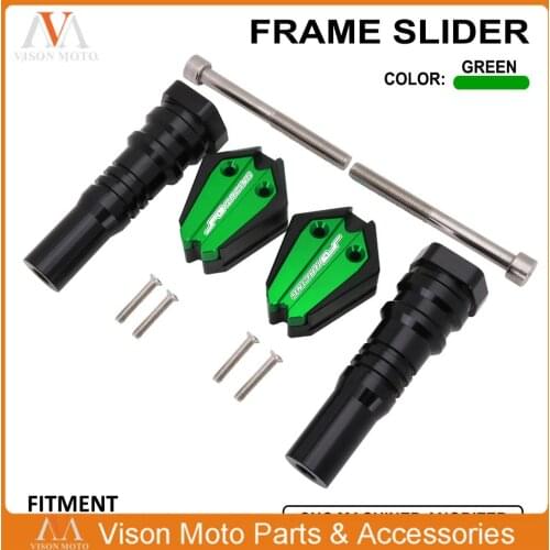 CNC Motorcycle Frame Sliders Screw Anti Crash Caps Engine Pad Cover Falling Protector Guards For Kawasaki Z900 Z 900 2017-2018