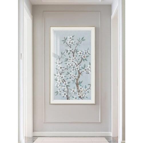 EECAMAIL Diamond Art Painting Full Diamond Embroidery American French Luxury Wall Mural Vertical Plum Blossom Painting No Frame