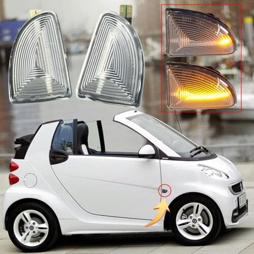 LED Side Marker Light Dynamic Repeater Blinker Turn Signal Light For Mercedes Benz Smart Fortwo W451 Coupe Cabrio 2007-2014