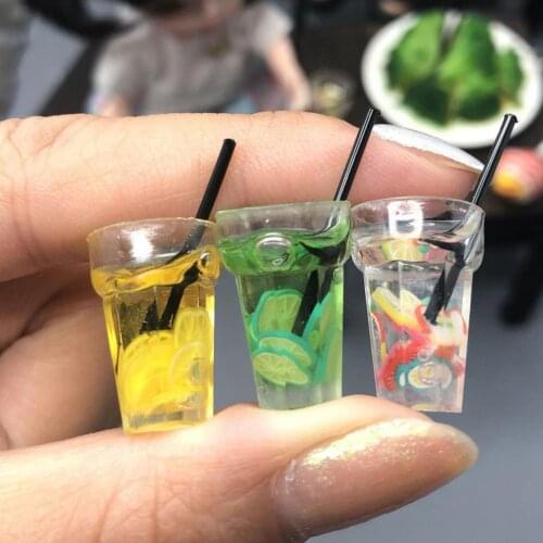 Mini Fruit Tea Dollhouse Miniature Food Play Scene Decoration Model Toy Ornament Children Toys Birthday Christmas New Year Gift