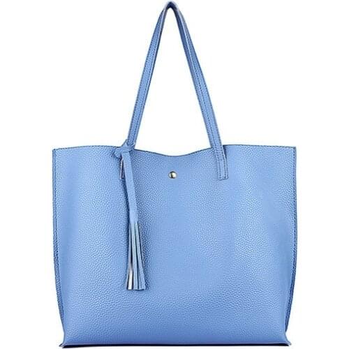 Fashion Womens Shoulder Bag Soft Leather Casual Tote Bag Vintage Luxury Handbags Ladies Tassel Thin Big Capacity Shopper