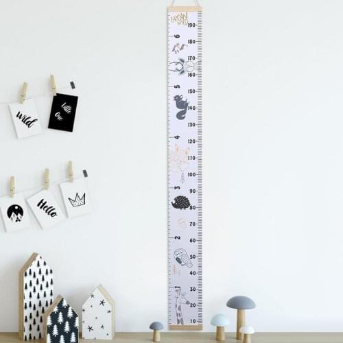 Cartoon owl squirrel deer elephant kid height chart children wall hanging decoration kindergarten wall ornaments