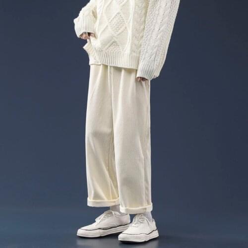 Mens Clothing 2021 Off White Womens Neutral Loose Casual Straight Dad Wide Leg Pants The New Listing Fashion streetwear