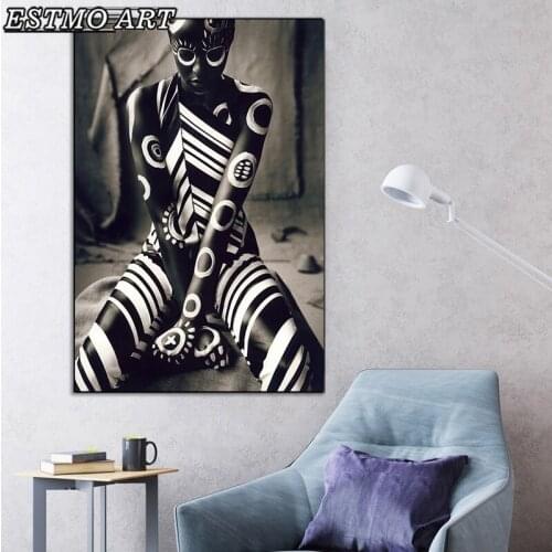 Black and White Mujer Woman Canvas Painting Wall Abstract Art Poster Custom Print HD Living Room Modern Art Home Decor Painting