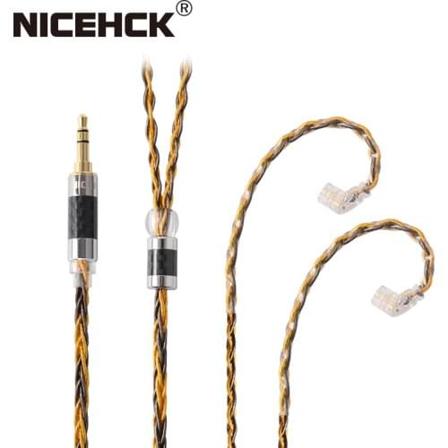 NiceHCK C8-1 8 Core Silver Plated and Copper Mixed Earphone Cable 3.5/2.5/4.4mm MMCX/NX7 Pro/QDC/0.78mm 2Pin For DB3 VX CA16 T4