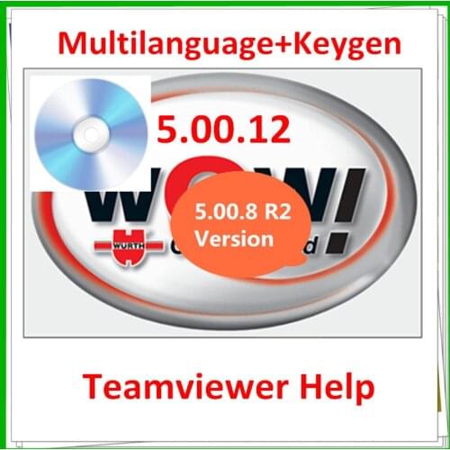 Newest Wurth WOW 5.00.8 R2 Software Multilanguage With Free Keygen WOW 5.00.12 For Vd Tcs Pro Delphis DS150e Multidiag Most Cars
