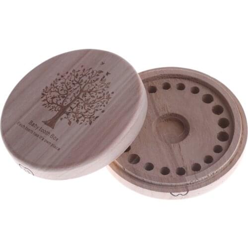 NewKids Baby Boy Girl Tooth Box Organizer Baby Save Milk Teeth Wood Storage Box Baby Teething Dentes De Leite Organizad