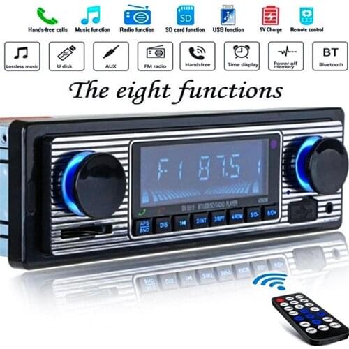 2021New Modern 12V Bluetooth Auto Radio Stereo Audio MP3 Player FM Radio Receiver Support USB Radios Portatil Fm Car Mp3 Player