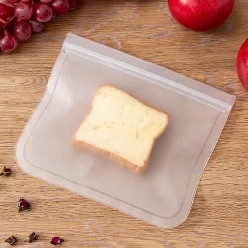 Food Preservation Bag Leak-proof and Waterproof Silicone Food Storage Container Zipper Bag Strong Sealing and Reusable
