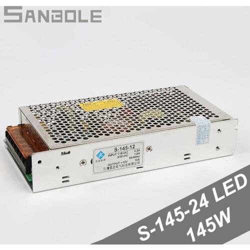 Switch Power Supply Transformer 145W Output Switching Mode S-145-24 Led Power Supply 5/12/24/36/48(V) Single Output Switches