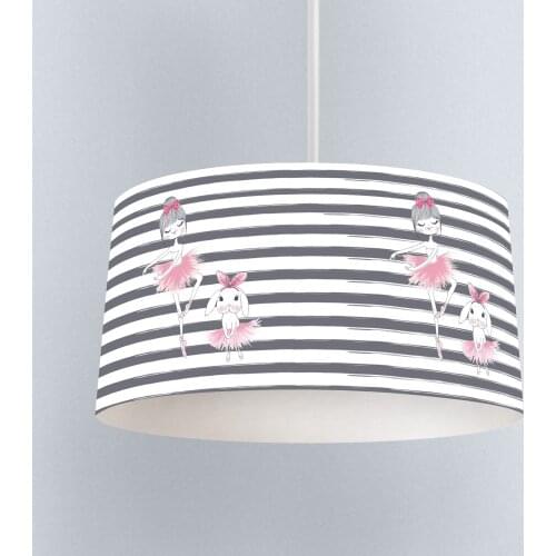 Dancing Ballerina and Cute Bunny Boy Printing Patterned Kids Baby Room Bedroom Light Pendant Lamp Chandelier