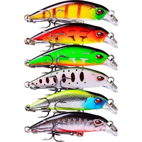 Fishing Lure 4.3g 54mm 1PCS Quality Minnow Lure 3D Eyes Plastic Hard Bait Artificial Jig Wobblers Crankbait Fishing tackle Baits