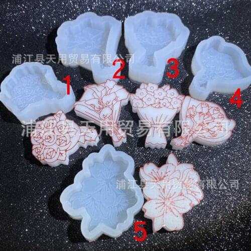 Rose Silicone Mold Aromatherapy Gypsum Air Outlet Bouquet Mold 17-288