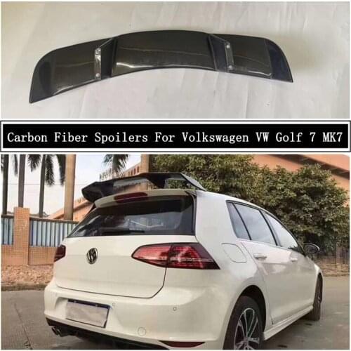 Carbon Fiber Spoilers For Volkswagen VW Golf 7 MK7 2014-2020 Wing Lip Spoiler Screw Installation Car Accessories