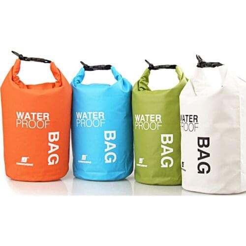 Style Waterproof Bag Storage Dry Bag For Outdoor Canoe Kayak Rafting Camping Climbing Hike 4 Colors Portable 2L