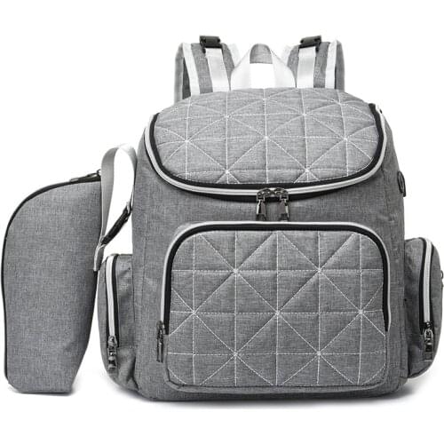 Mummy Bag Multifunctional 2-piece Nylon Backpack For Women 2021 Waterproof Baby Bottle Short-distance Airport Clothes Diaper Bag