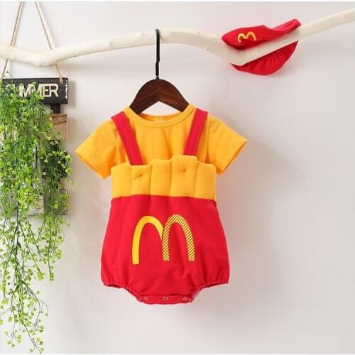 INS Super cute baby costume, photo costume, French fries, baby clothes, hat, T-shirt