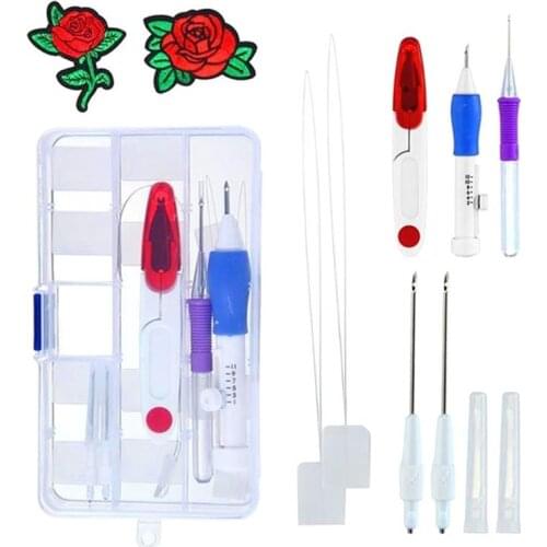 Magic DIY Embroidery Pen Knitting Sewing Tool Kit Punch Needle Set