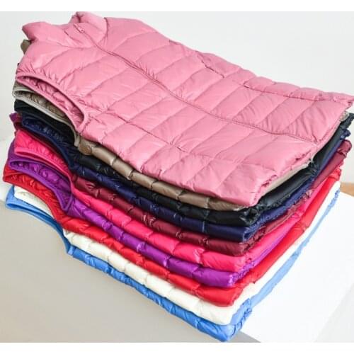 Spring Lightweight White Duck Down Vests Women Autumn Vest Female Womens 4XL Sleeveless Jacket Warm Waistcoat