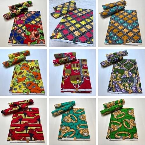 100% cotton high quality tissu 6yards Ankara African prints batik pagne real wax fabric African style