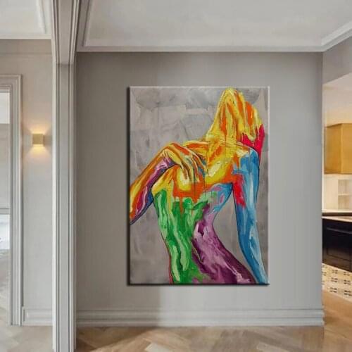 100% Handmade Oil Paintings Art Canvas Personality Colorful Character Abstract Decoration Wall Pictures Art Home No Framed