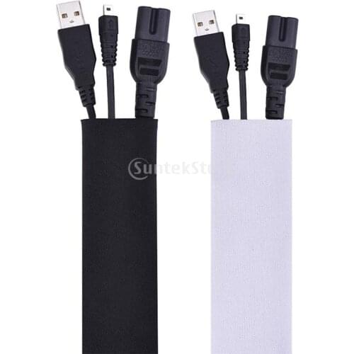 150cm Cable Management Organizer Neoprene Cable Cord Wire Cover Hider Sleeve