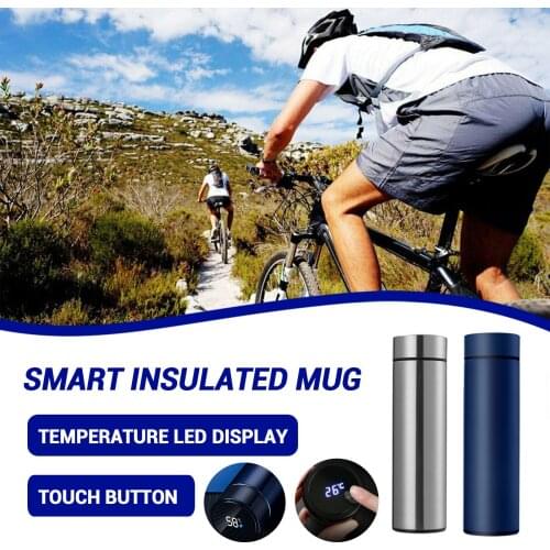500ml Stainless Steel Smart Vacuum Flask Lcd Screen Display Temperature Smart Kettle Tumbler Airless Bottle#dg4
