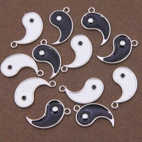 6 pieces / set of fantastic best friends Ying Yang necklace Tai Chi gossip pendant couple DIY necklace accessories wholesale