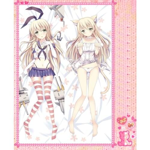 Anime Cartoon Collection Peachy Poly Microfabric Double Bolster Hugging Pillow Case Cover No.512023